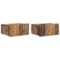 Preview: Wandmontierter Nachttisch 2 stk. Altholz 49 x 34,5 x 24 cm