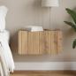 Preview: ARDEBO.de - Wandmontierter Nachttisch Artisan-Eiche 49 x 34,5 x 24 cm