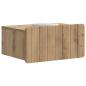 Preview: Wandmontierter Nachttisch Artisan-Eiche 49 x 34,5 x 24 cm