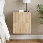Preview: ARDEBO.de - Wandmontierter Nachttisch Sonoma-Eiche 33 x 34,5 x 43 cm