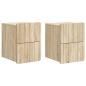 Preview: Wandmontierter Nachttisch 2 Stk. Sonoma-Eiche 33 x 34,5 x 43 cm