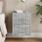 Preview: ARDEBO.de - Wandmontierter Nachttisch Betongrau 33 x 34,5 x 43 cm
