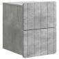 Preview: Wandmontierter Nachttisch 2 Stk. Betongrau 33 x 34,5 x 43 cm