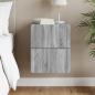 Preview: ARDEBO.de - Wandmontierter Nachttisch Sonoma-Grau 33 x 34,5 x 43 cm
