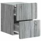 Preview: Wandmontierter Nachttisch Sonoma-Grau 33 x 34,5 x 43 cm