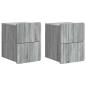 Preview: Wandmontierter Nachttisch 2 Stk. Sonoma-Grau 33 x 34,5 x 43 cm