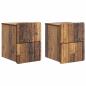 Preview: Wandmontierter Nachttisch 2 Stk. Altholz 33 x 34,5 x 43 cm