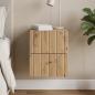 Preview: ARDEBO.de - Wandmontierter Nachttisch Artisan-Eiche 33 x 34,5 x 43 cm