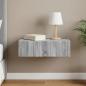 Preview: ARDEBO.de - Wandmontierter Beistelltisch Graues Sonoma 59 x 34,5 x 17 cm