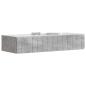 Preview: Wandmontierter Beistelltisch Betongrau 87,5 x 34,5 x 17 cm