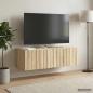 Preview: ARDEBO.de - Wandmontierter TV-Schrank 98 x 41 x 30 cm Sonoma-Eiche