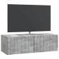 Preview: Wandmontierter TV-Schrank 98 x 41 x 30 cm Betongrau