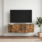 Preview: Wandmontierter TV-Schrank 98 x 41 x 30 cm Raucheiche