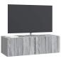 Preview: Wandmontierter TV-Schrank 98 x 41 x 30 cm Sonoma-Grau