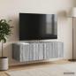 Preview: Wandmontierter TV-Schrank 98 x 41 x 30 cm Sonoma-Grau