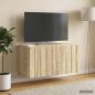 Preview: ARDEBO.de - Wandmontierter TV-Schrank 59,5 x 31 x 30 cm Sonoma-Eiche