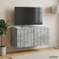 Preview: ARDEBO.de - Wandmontierter TV-Schrank 59,5 x 31 x 30 cm Betongrau