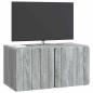 Preview: Wandmontierter TV-Schrank 59,5 x 31 x 30 cm Sonoma-Grau