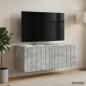 Preview: ARDEBO.de - Wandmontierter TV-Schrank 78,5 x 31 x 30 cm Betongrau