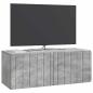 Preview: Wandmontierter TV-Schrank 78,5 x 31 x 30 cm Betongrau