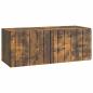 Preview: Wandmontierter TV-Schrank 78,5 x 31 x 30 cm Raucheiche