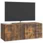 Preview: Wandmontierter TV-Schrank 78,5 x 31 x 30 cm Raucheiche