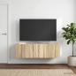 Preview: ARDEBO.de - Wandmontierter TV-Schrank 98 x 31 x 30 cm Sonoma-Eiche