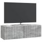 Preview: Wandmontierter TV-Schrank 98 x 31 x 30 cm Betongrau