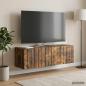 Preview: Wandmontierter TV-Schrank 98 x 31 x 30 cm Raucheiche