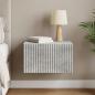 Preview: ARDEBO.de - Wandmontierter Nachttisch Betongrau 33 x 34,5 x 20 cm