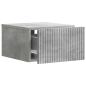 Preview: Wandmontierter Nachttisch Betongrau 33 x 34,5 x 20 cm