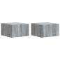 Preview: Wandmontierter Nachttisch 2 Stk. Sonoma-Grau 33 x 34,5 x 20 cm
