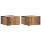 Preview: Wandmontierter Nachttisch 2 Stk. Altholz 33 x 34,5 x 20 cm
