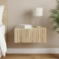 Preview: ARDEBO.de - Wandmontierter Nachttisch Sonoma-Eiche 49 x 34,5 x 20 cm