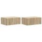 Preview: Wandmontierter Nachttisch 2 Stk. Sonoma-Eiche 49 x 34,5 x 20 cm