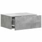 Preview: Wandmontierter Nachttisch Betongrau 49 x 34,5 x 20 cm