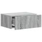 Preview: Wandmontierter Nachttisch Sonoma-Grau 49 x 34,5 x 20 cm