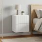 Preview: Wandmontierter Nachttisch 2 Stk. Weiß 33 x 34,5 x 40 cm