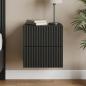 Preview: ARDEBO.de - Wandmontierter Nachttisch Schwarz 33 x 34,5 x 40 cm
