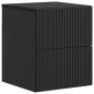 Preview: Wandmontierter Nachttisch Schwarz 33 x 34,5 x 40 cm