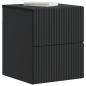 Preview: Wandmontierter Nachttisch Schwarz 33 x 34,5 x 40 cm