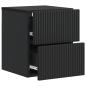 Preview: Wandmontierter Nachttisch Schwarz 33 x 34,5 x 40 cm