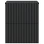 Preview: Wandmontierter Nachttisch Schwarz 33 x 34,5 x 40 cm