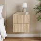 Preview: ARDEBO.de - Wandmontierter Nachttisch Sonoma-Eiche 33 x 34,5 x 40 cm