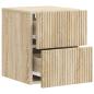 Preview: Wandmontierter Nachttisch Sonoma-Eiche 33 x 34,5 x 40 cm