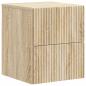 Preview: Wandmontierter Nachttisch 2 Stk. Sonoma-Eiche 33 x 34,5 x 40 cm