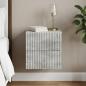Preview: ARDEBO.de - Wandmontierter Nachttisch Betongrau 33 x 34,5 x 40 cm