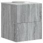Preview: Wandmontierter Nachttisch 2 Stk. Sonoma-Grau 33 x 34,5 x 40 cm