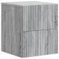 Preview: Wandmontierter Nachttisch 2 Stk. Sonoma-Grau 33 x 34,5 x 40 cm