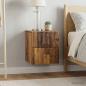 Preview: ARDEBO.de - Wandmontierter Nachttisch 2 Stk. Altholz 33 x 34,5 x 40 cm